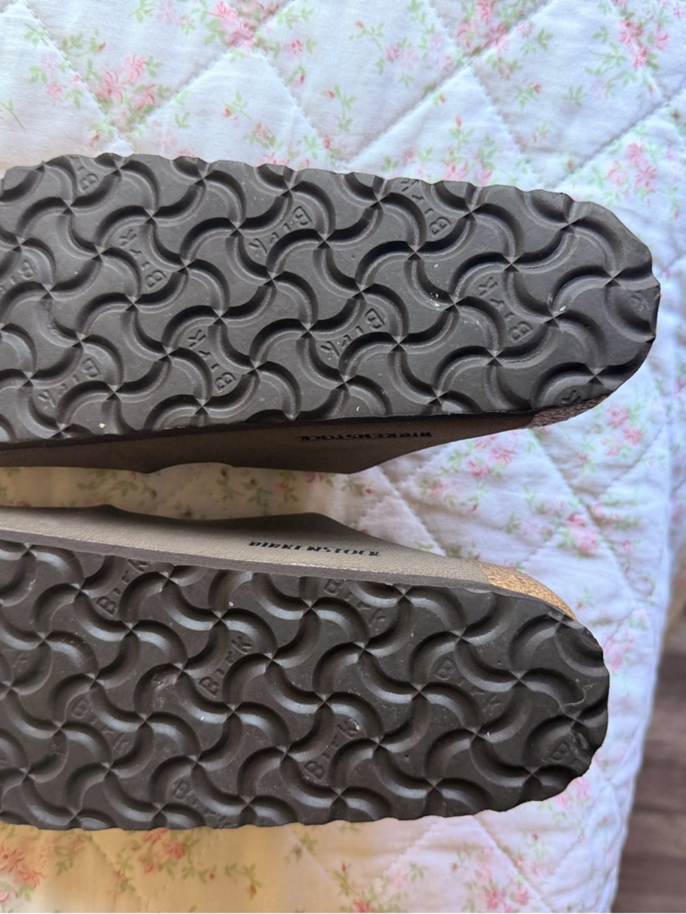 Birkenstock Kids Double Strap Sandals in Taupe with Rose Gold Buckles - Picture 5 of 5